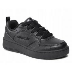 Buty na co dzień unisex SKECHERS SPORT COURT 92. Czarne buty treningowe Skechers, bez wzorów, bez zapięcia, trekkingowe, skechers sport. Za 183.00 zł.