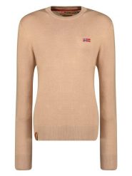Geographical Norway Sweter "Fabrizia" w kolorze jasnobrązowym rozmiar: XXL. Brązowe swetry Geographical Norway, xxl, bez wzorów, bez ramiączek. Za 94.95 zł.
