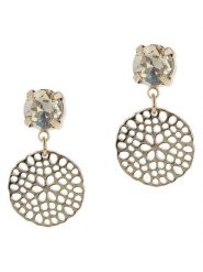 Otazu Pozłacane kolczyki-wkrętki z kryształami Swarovski rozmiar: onesize. Żółte kolczyki Otazu, z kryształem, pozłacane. Za 43.99 zł.