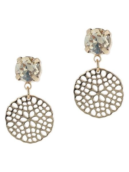 Otazu Pozłacane kolczyki-wkrętki z kryształami Swarovski rozmiar: onesize. Żółte kolczyki Otazu, z kryształem, pozłacane. Za 43.99 zł.