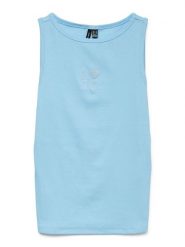 Vero Moda Top w kolorze błękitnym rozmiar: XS. Niebieskie topy Vero Moda, xs, bez wzorów, z bawełny, bez kołnierzyka, bez ramiączek. Za 41.79 zł.