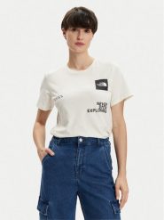 The North Face Koszulka techniczna Foundation Coordinates NF0A882W Écru Regular Fit. T-shirty sportowe The North Face, l, bez wzorów, z bawełny, bez ramiączek, trekkingowe. Za 119.99 zł.