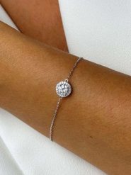 Les Favorites Srebrna bransoletka z cyrkoniami rozmiar: onesize. Szare bransoletki Les Favorites, z cyrkonią, srebrne. Za 73.99 zł.