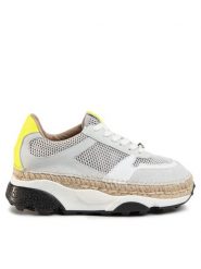 Eva Minge Espadryle EM-14-07-000845 Szary. Szare espadryle Eva Minge, bez wzorów, ze skóry, bez obcasa. Za 339.99 zł.