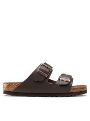 Birkenstock Klapki Arizona Bs 0051103 Brązowy. Brązowe klapki Birkenstock, bez wzorów, ze skóry, bez obcasa, bez zapięcia. Za 499.99 zł.