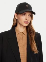 Tommy Hilfiger Czapka z daszkiem AW0AW16843 Czarny. Czarne czapki z daszkiem Tommy Hilfiger, bez wzorów, z bawełny. Za 149.99 zł.