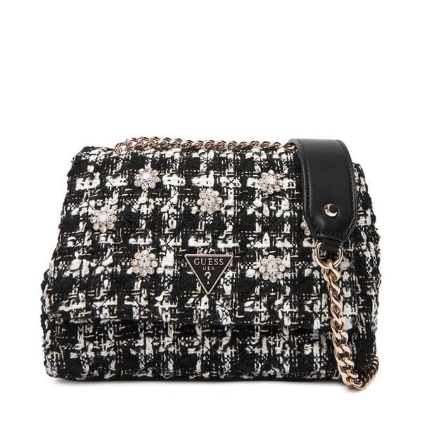 Torebka Guess. Czarne kopertówki Guess, z aplikacjami, wizytowe, bez dodatków. Za 399.99 zł.