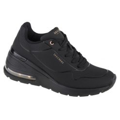 Buty sportowe Sneakersy damskie, Skechers Million Air-Elevated Air. Czarne buty sportowe lifestyle Skechers, bez wzorów, bez zapięcia, trekkingowe. Za 379.99 zł.
