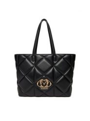 LOVE MOSCHINO Torebka JC4120PP0NLC0000 Czarny. Czarne shopper bag Love Moschino, bez wzorów, ze skóry, bez dodatków. Za 739.99 zł.
