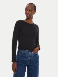 Brave Soul Bluzka LLT-624CATHY Czarny Regular Fit. Czarne bluzki Brave Soul, l, bez wzorów, z bawełny, bez kołnierzyka, bez ramiączek. Za 39.99 zł.