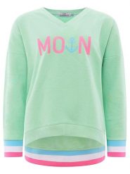 Zwillingsherz Bluza "MoinZH" w kolorze różowo-miętowym rozmiar: M. Zielone bluzy Zwillingsherz, m, bez wzorów, bez ramiączek, bez kaptura. Za 152.26 zł.