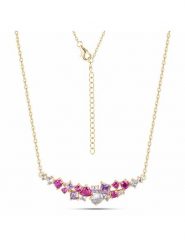 DI GIORGIO Pozłacany naszyjnik z elementem ozdobnym - dł. 40 cm rozmiar: onesize. Żółte naszyjniki DI GIORGIO, z materiału, z cyrkonią, pozłacane. Za 183.15 zł.