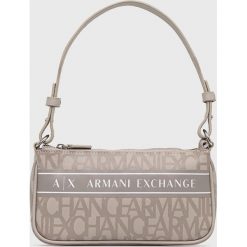 Armani Exchange torebka kolor beżowy. Brązowe shopper bag Armani Exchange, bez wzorów, na ramię, bez dodatków. Za 429.99 zł.