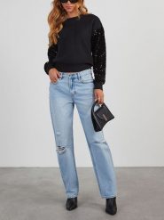 LA Angels Sweter w kolorze czarnym rozmiar: XL. Czarne swetry LA Angels, xl, bez wzorów, bez ramiączek. Za 130.99 zł.