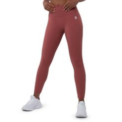 Legginsy sportowe ze średnim stanem Fitness Siroko Success. Brązowe legginsy SIROKO, bez wzorów, z elastanu, sportowe. Za 106.00 zł.