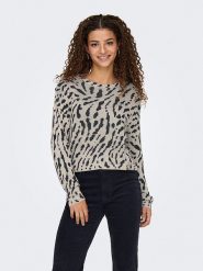 ONLY Sweter w kolorze szarobrązowym rozmiar: XL. Brązowe swetry ONLY, xl, bez wzorów, bez ramiączek. Za 70.57 zł.