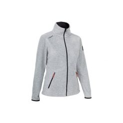 Polar żeglarski RACE damski. Szare bluzy z polaru TRIBORD, bez wzorów, z materiału, żeglarskie. Za 59.99 zł.
