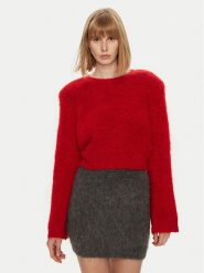 Gestuz Sweter Safi 10908339 Czerwony Loose Fit. Czerwone swetry Gestuz, m, bez wzorów, z wełny, bez ramiączek. Za 959.99 zł.