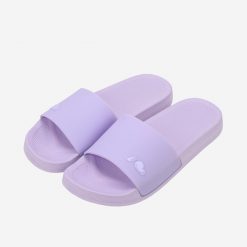 Klapki Kubota Basenowe Pure Pastelowy Fiolet. Zielone klapki Kubota, bez wzorów, z dresówki, eleganckie, bez obcasa, bez zapięcia. Za 69.99 zł.