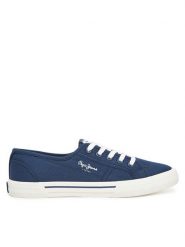Pepe Jeans Tenisówki Brady Basic W PLS31287 Niebieski. Niebieskie trampki Pepe Jeans, bez wzorów, z jeansu, bez zapięcia. Za 199.99 zł.
