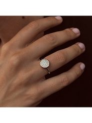 Les Petites Précieuses Pozłacany pierścionek z cyrkoniami rozmiar: 58. Szare pierścionki Les Petites Précieuses, z cyrkonią, pozłacane. Za 174.84 zł.