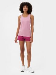 4F Spodenki dresowe damskie XS. Czerwone szorty sportowe 4f, bez wzorów, z bawełny. W wyprzedaży za 9.99 zł.