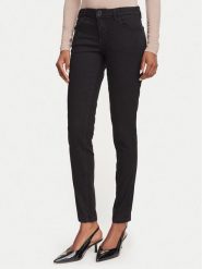 Guess Jeansy W6YAJ2 D1585 Czarny Skinny Fit. Czarne jeansy Guess, z aplikacjami, z bawełny. Za 434.99 zł.