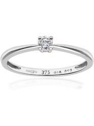 Revoni Złoty pierścionek z diamentem rozmiar: 56. Szare pierścionki Revoni, z diamentem, złote. Za 1,840.99 zł.