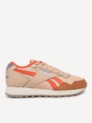 Buty sportowe damskie Reebok Glide sneakersy pomarańczowe (100201419). Brązowe buty trekkingowe Reebok, bez zapięcia. Za 209.00 zł.