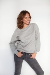 BLUZA LOLA SZARA L - Flawless. Szare bluzy Flawless, l, bez wzorów, z bawełny, bez kaptura. Za 188.50 zł.
