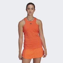 Tennis Y-Tank Top. Brązowe topy adidas, m, bez wzorów, z materiału, na fitness i siłownię. Za 228.75 zł.