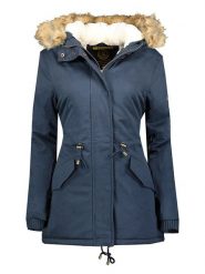 Geographical Norway Parka "Ampuria" w kolorze granatowym rozmiar: XXL. Niebieskie płaszcze Geographical Norway, xxl, bez wzorów, bez kaptura. Za 216.22 zł.