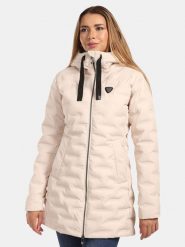 Kilpi Kurtka zimowa "Belize" w kolorze beżowym rozmiar: 42. Brązowe kurtki Kilpi, na zimę, m, bez wzorów, z puchu, bez kaptura. Za 491.99 zł.