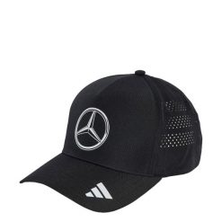 CZAPKA MERCEDES - AMG PETRONAS FORMULA ONE TEAM MECHANICS CLIMACOOL TRUCKER. Czarne czapki z daszkiem adidas, bez wzorów, z materiału. Za 239.00 zł.