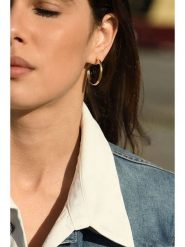 MOODE Kolczyki-kreole "Edwige" rozmiar: onesize. Żółte kolczyki MOODE, ze stali. Za 101.94 zł.