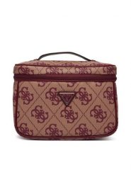 Guess Kosmetyczka Berta TWOB86 88039 Beżowy. Brązowe torebki klasyczne Guess, z aplikacjami, ze skóry, bez dodatków. Za 349.99 zł.
