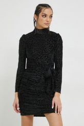 HUGO sukienka kolor czarny mini dopasowana. Czarne sukienki Hugo, bez wzorów, z dzianiny, bez kołnierzyka, bez ramiączek, maxi, dopasowane. Za 1,029.90 zł.
