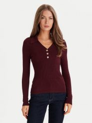 Morgan Sweter 252-MBANOU Bordowy Slim Fit. Czerwone swetry Morgan, xs, bez wzorów, z wiskozy, bez ramiączek. Za 189.99 zł.