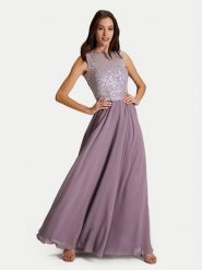 Swing Sukienka wieczorowa 5AH15700 Fioletowy Slim Fit. Fioletowe sukienki Swing, bez wzorów, z syntetyku, wizytowe, bez kołnierzyka, bez ramiączek. Za 629.99 zł.