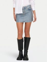ONLY Spódnica jeansowa Hollywood 15342137 Niebieski Regular Fit. Niebieskie spódnice ONLY, m, bez wzorów, z bawełny. Za 199.99 zł.