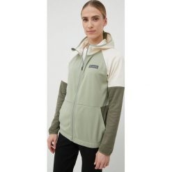 Columbia bluza sportowa Windgates damska kolor zielony z kapturem wzorzysta. Zielone bluzy z kapturem Columbia, m, bez wzorów, ze skóry, z kapturem. Za 389.99 zł.