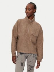 Athlecia Bluza Florrie W Sherpa Half zip EA243308 Brązowy Regular Fit. Brązowe bluzy Athlecia, bez wzorów, z syntetyku, bez kaptura. Za 109.99 zł.