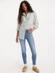 Levi´s Dżinsy - Skinny fit - w kolorze niebieskim rozmiar: W24/L30. Niebieskie jeansy l, z aplikacjami, klasyczne, z podwyższonym stanem. Za 193.24 zł.