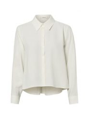 Opus Damska bluzka koszulowa - zwiewna Kobiety biały jednolity, 40. Białe bluzki Opus, uniwersalny, bez wzorów, ze splotem, bez kołnierzyka, bez ramiączek. Za 349.95 zł.