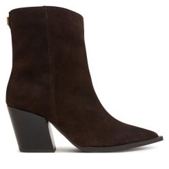 Botki Steve Madden. Brązowe botki Steve Madden, bez wzorów, bez obcasa, na słupku, bez zapięcia. Za 859.99 zł.