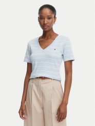 Tommy Hilfiger T-Shirt Cody WW0WW40584 Niebieski Regular Fit. Niebieskie t-shirty Tommy Hilfiger, l, bez wzorów, z bawełny, bez kołnierzyka, bez ramiączek. Za 209.99 zł.