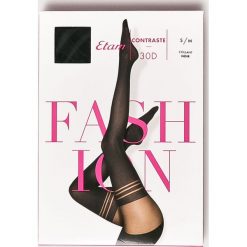 Etam - Rajstopy Contraste. Szare rajstopy Etam, z elastanu. Za 59.90 zł.