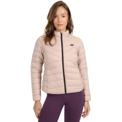 4F damska kurtka pikowana, lekka, hydrofobowa. Brązowe kurtki 4f, xl, bez wzorów, z materiału, bez kaptura. Za 186.99 zł.