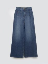 Jeansy damskie z szeroką nogawką niebieskie Celin 492. Niebieskie jeansy BIG STAR, l, bez wzorów, z denimu, klasyczne, z podwyższonym stanem. Za 349.99 zł.
