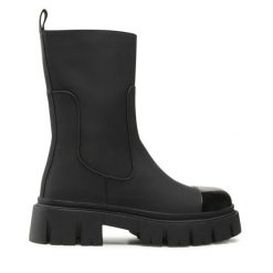 Botki Jenny Fairy. Czarne botki Jenny Fairy, bez wzorów, bez obcasa, na płaskiej podeszwie, bez zapięcia. Za 119.99 zł.